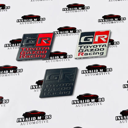 Toyota GR Gazoo Racing Trapezoid Emblem | Premium Metal Badge
