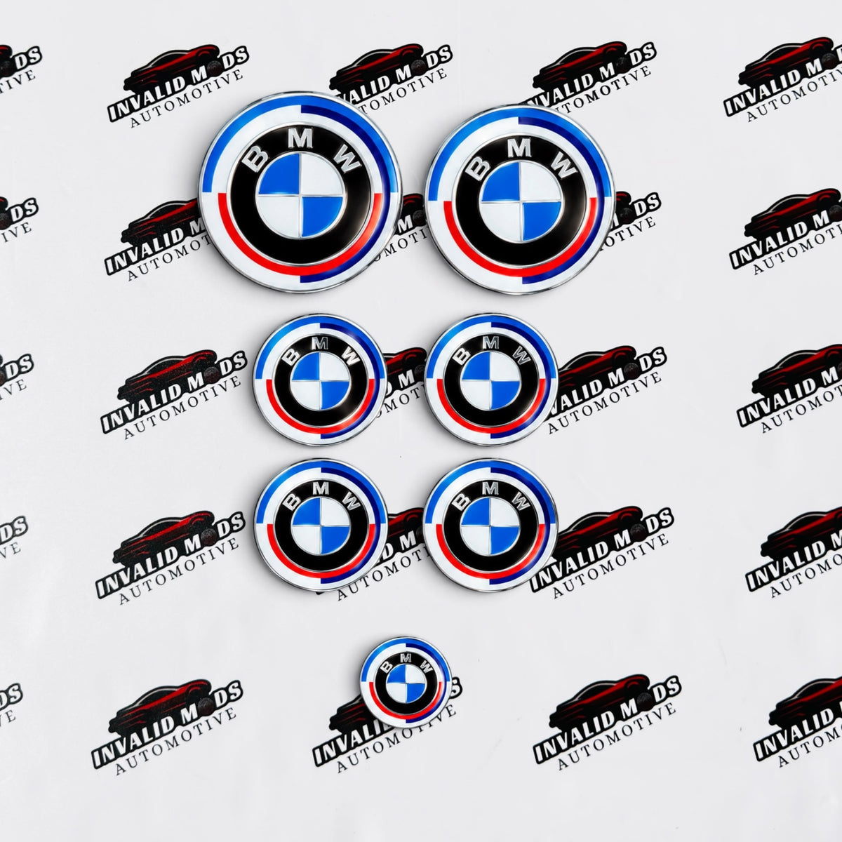 BMW 50th Anniversary Emblems | Set of 7 Replacement Logos