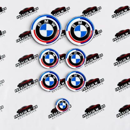 BMW 50th Anniversary Emblems | Set of 7 Replacement Logos