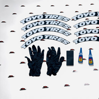 Car Tyre Stickers (Set of 8 for 4 Tyres)