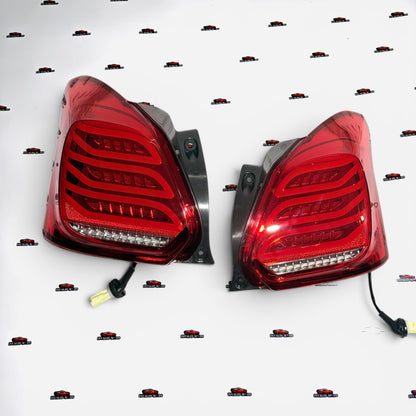 Swift Benz-Style LED Aftermarket Tail Lights | Compatible With Type-3 Models | Red & Full Smoke