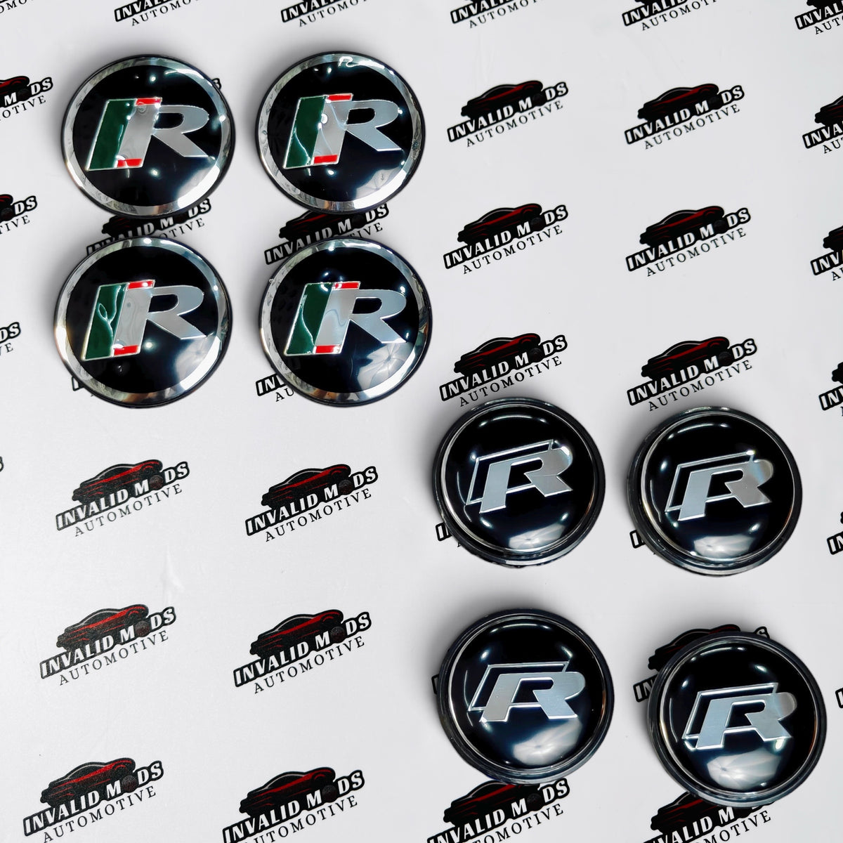 Volkswagen R-Line Wheel Center Caps – Outer Diameter (56mm & 59mm) | Set of 4