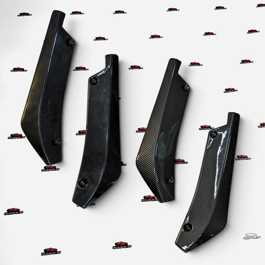 Universal Plain Rear Splitter Set of 2 | Gloss Black | ABS