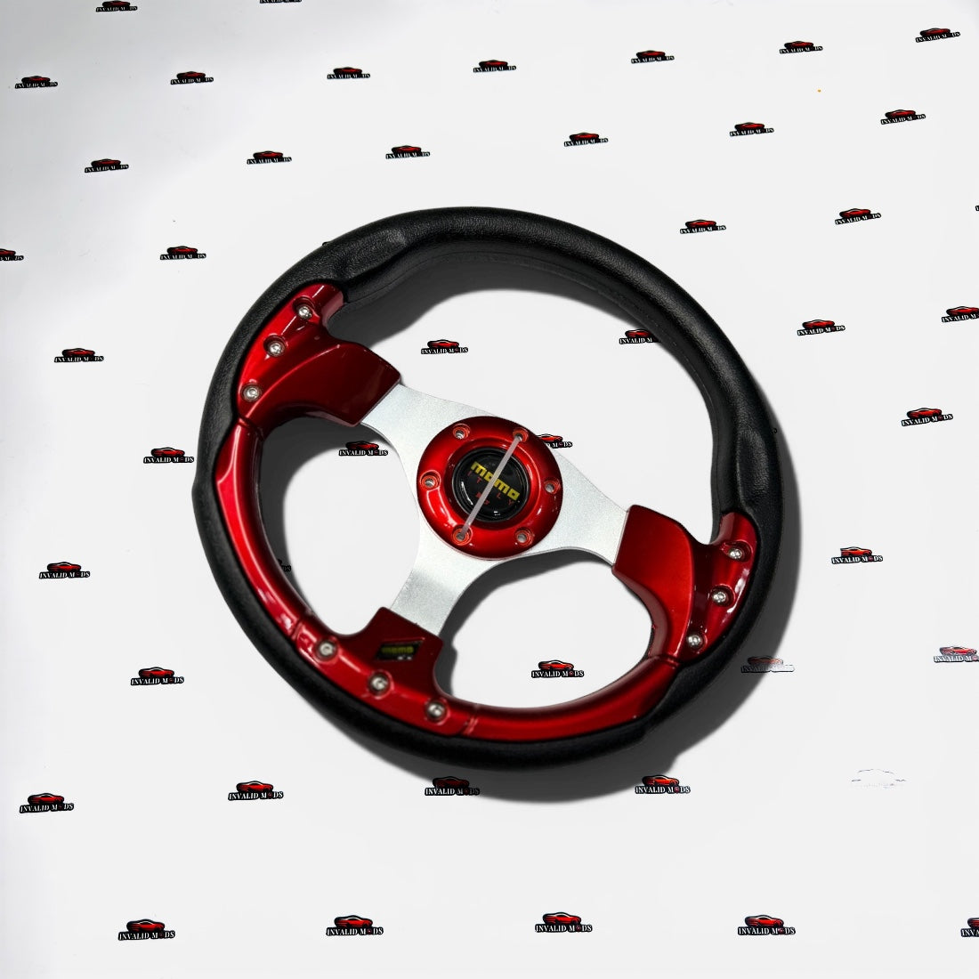 MOMO Round 12-Inch Steering Wheel – Universal Racing Style Performance Wheel