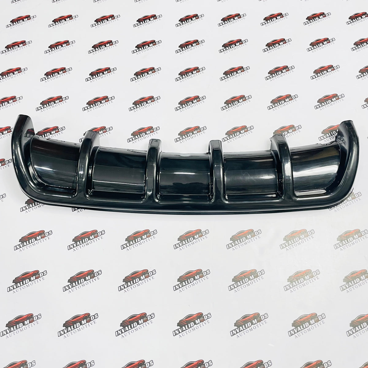 Universal 6 Fin Rear Diffuser | Gloss Black ABS Car Bumper Diffuser