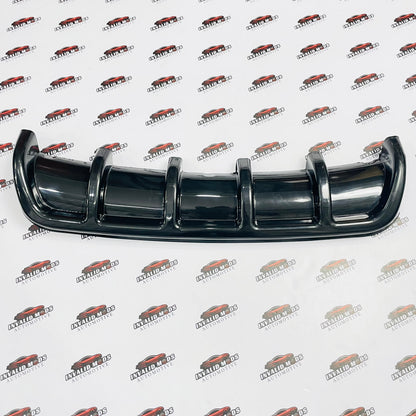 Universal 6 Fin Rear Diffuser | Gloss Black ABS Car Bumper Diffuser
