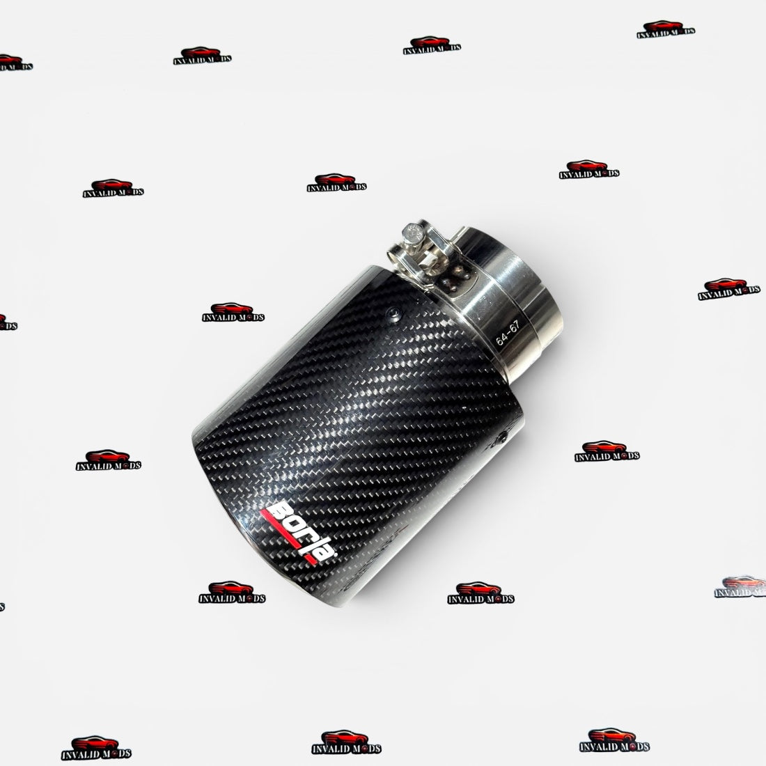 Borla Carbon Fiber Exhaust Tip | Universal 64mm Inlet Stainless Steel Exhaust Tip