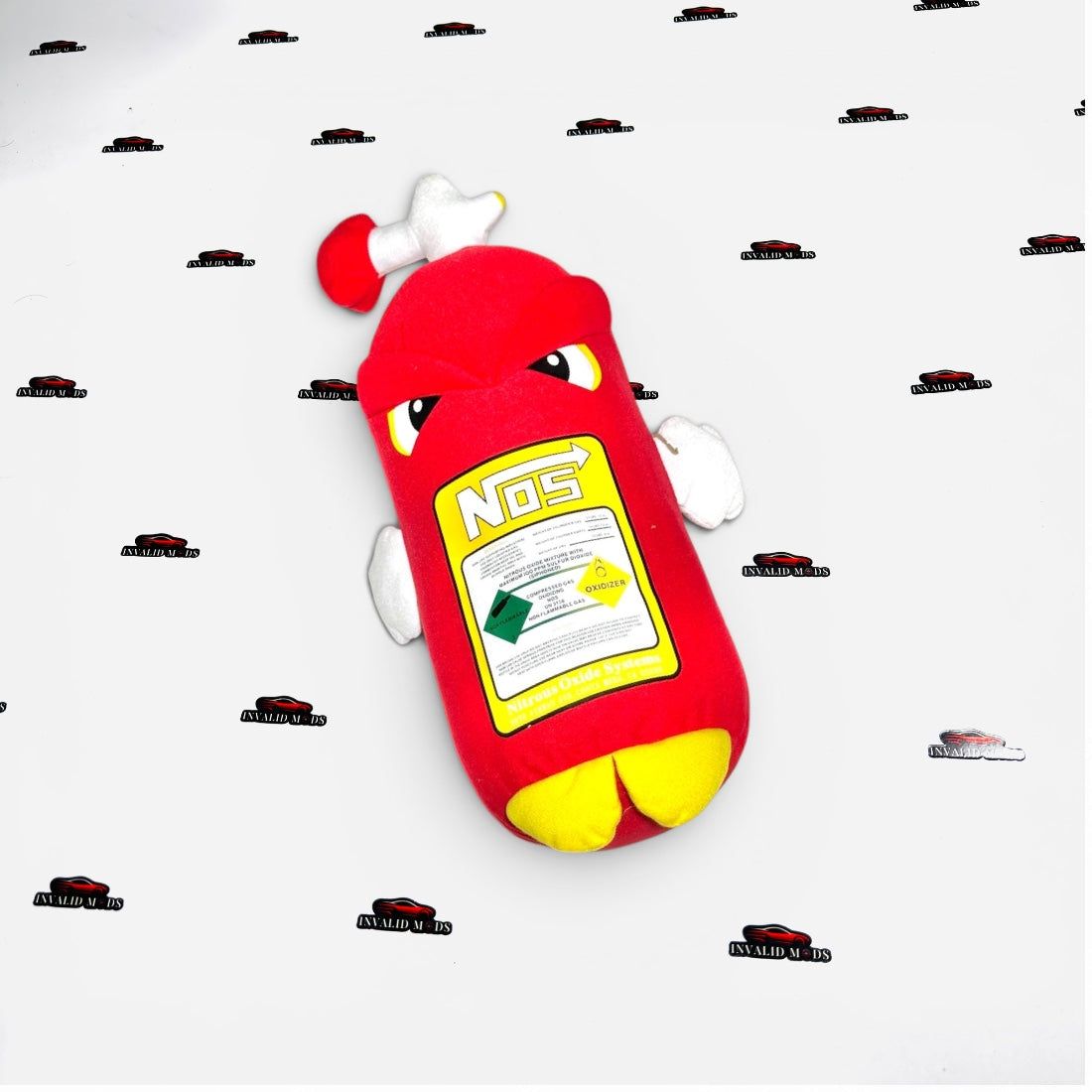 NOS Nitrous Bottle Cushion Pillow | Premium Automotive Decorative Plush