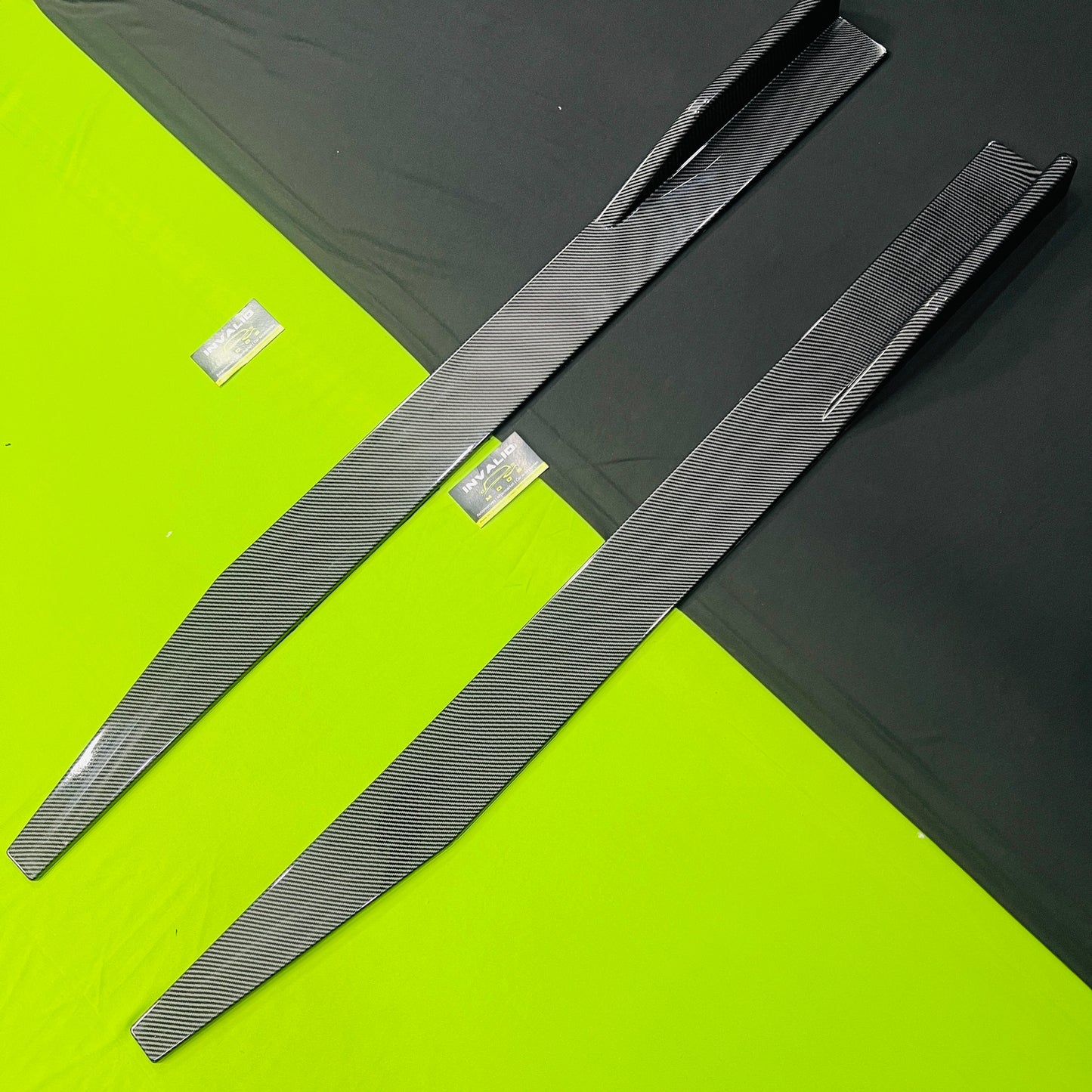 Universal 2 Pc Side Skirts Long | Carbon Fiber