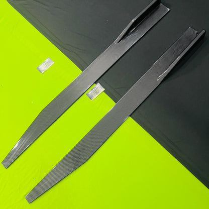 Universal 2 Pc Side Skirts Long | Carbon Fiber
