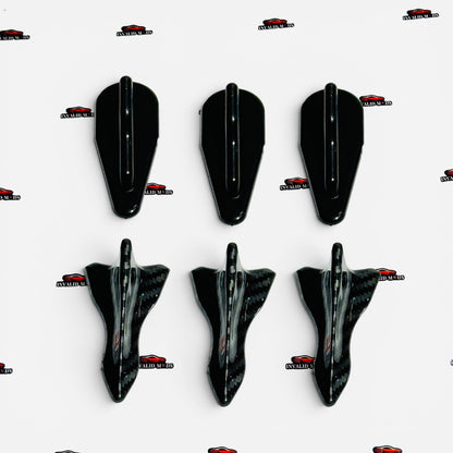 Universal Roof Fins | Gloss Black Roof Vortex Generator | Aftermarket Styling Kit