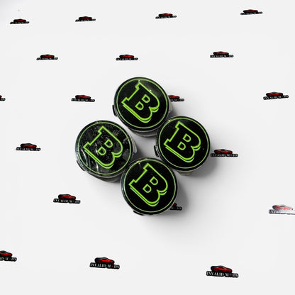 Mercedes-Benz Brabus Wheel Center Caps | Premium Aftermarket Set of 4 | Multiple Colour Options
