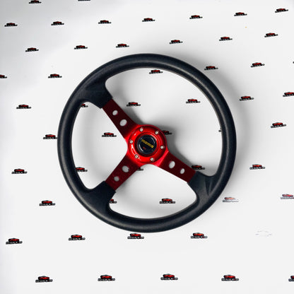 MOMO Deep Dish 14-Inch Steering Wheel – Universal Racing Style
