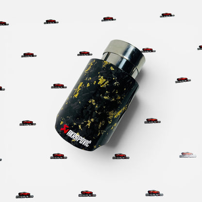Akrapovic Single Exhaust Tip | Yellow Forged Carbon Finish | Universal Stainless Steel Performance Exhaust Tip