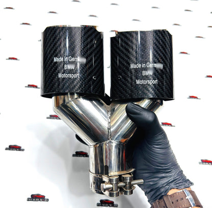 BMW M Style Dual Exhaust Tip – Carbon Fiber Finish, Sport Look