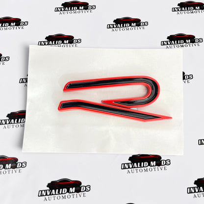 R Logo Sticker | Premium Finish Emblem with Multiple Colour Options