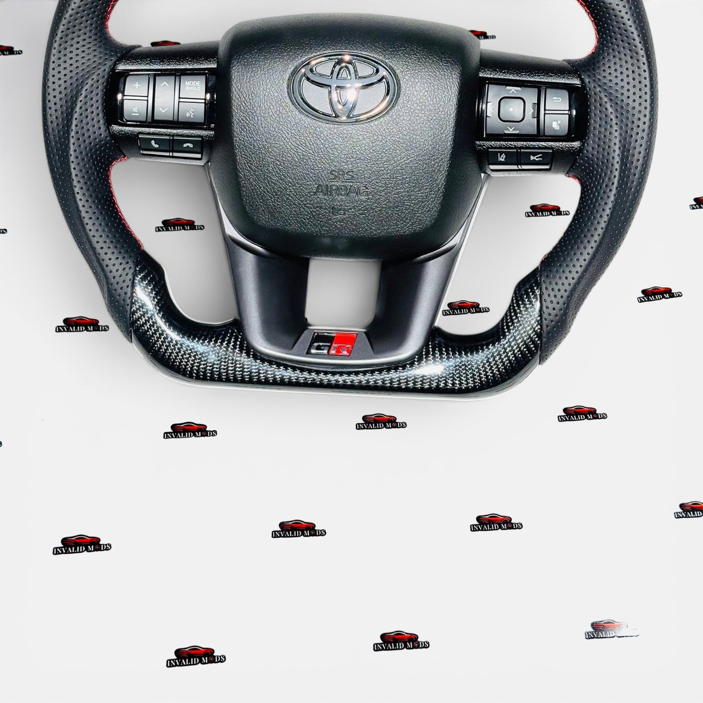 Toyota Fortuner GR Sport Style Steering Wheel – Carbon Fiber Finish | Premium Aftermarket Upgrade