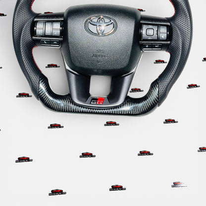 Toyota Fortuner GR Sport Style Steering Wheel – Carbon Fiber Finish | Premium Aftermarket Upgrade
