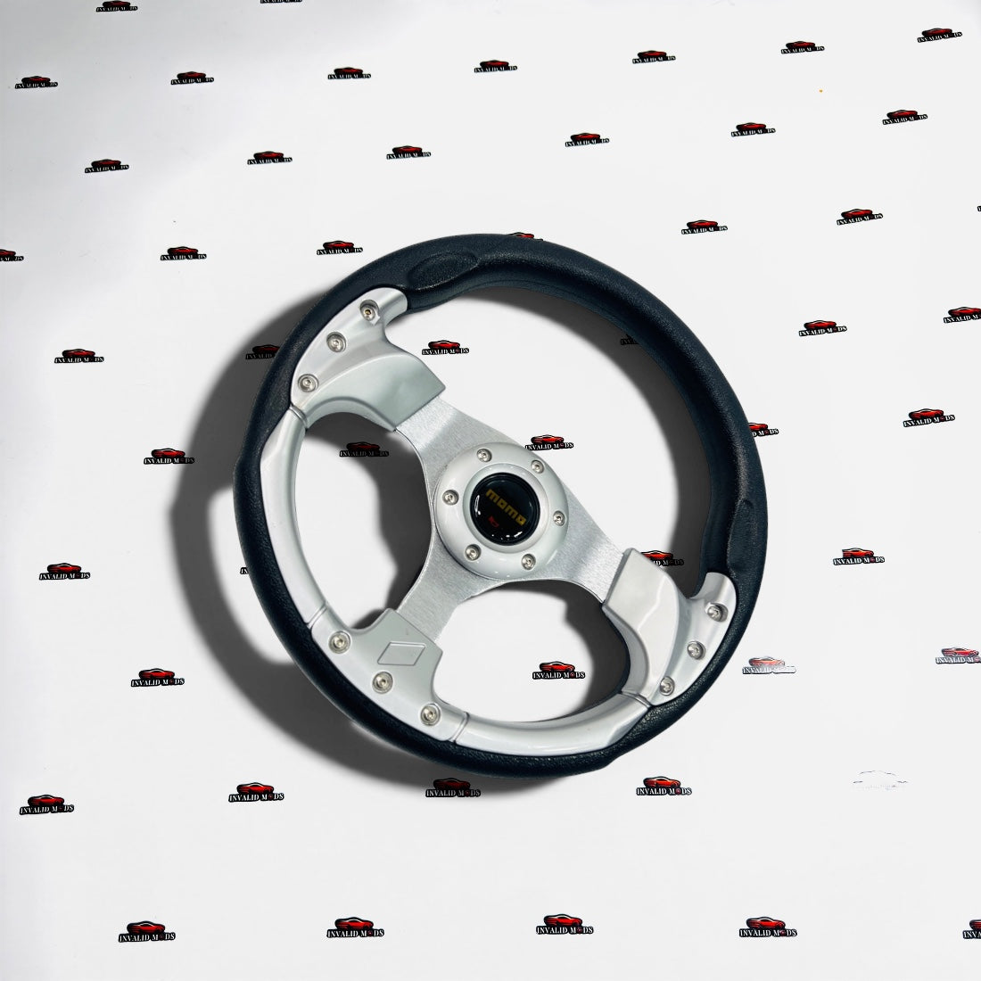 MOMO Round 12-Inch Steering Wheel – Universal Racing Style Performance Wheel