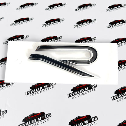 R Logo Sticker | Premium Finish Emblem with Multiple Colour Options