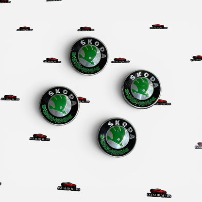 Skoda OEM-Style Wheel Caps Set of 4 | Premium Two Colour Options