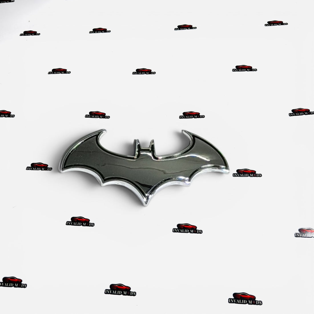 Batman Logo Sticker | Premium Metal Finish Badge in Silver & Gold
