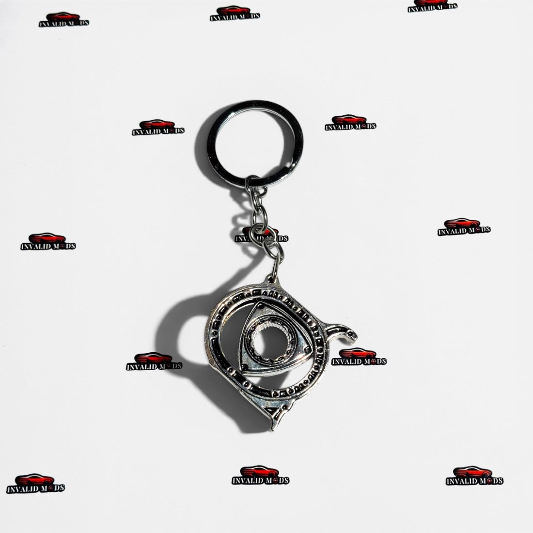 Rotary Engine Style Keychain | Premium Metal Automotive Key Ring for Car Enthusiasts