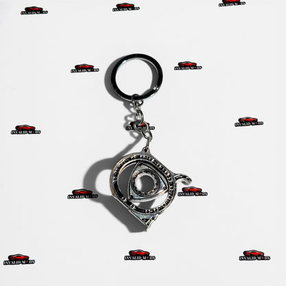 Rotary Engine Style Keychain | Premium Metal Automotive Key Ring for Car Enthusiasts