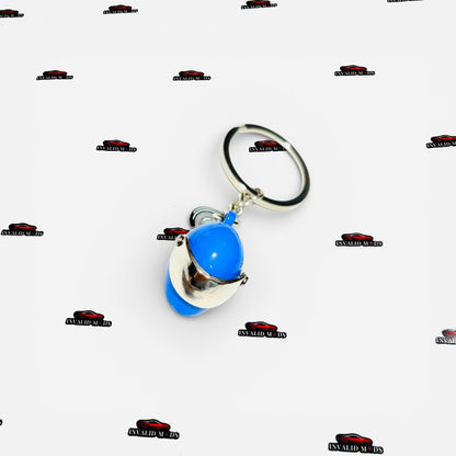 Helmet Style Keychain | Mini Metal Racing Helmet Keychain