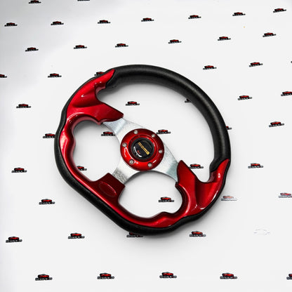 MOMO D-Shaped Racing Steering Wheel 12-Inch – Universal Performance Steering Wheel
