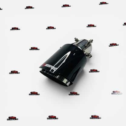 Akrapovic Angle-Adjustable Gloss Carbon Big Single Exhaust Tip,