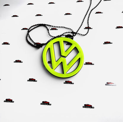"Fluorescent Green Car Mirror Hanging – Stylish Interior Car Accessory for Modern Vehicles"
