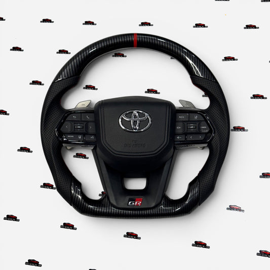 Carbon Fiber Steering Wheel for Toyota Fortuner, Crysta, Hilux, Innova | Premium Aftermarket Upgrade
