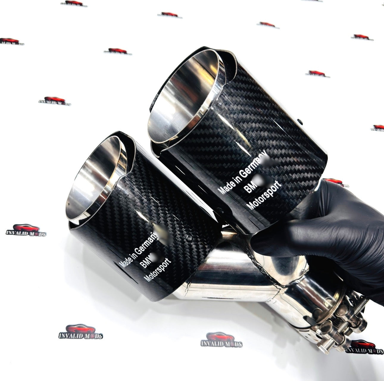 BMW M Style Dual Exhaust Tip – Carbon Fiber Finish, Sport Look