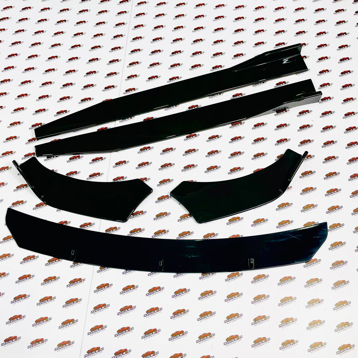 Universal 5-Piece Front Splitter Kit | Imported Aerodynamic Body Styling Upgrade
