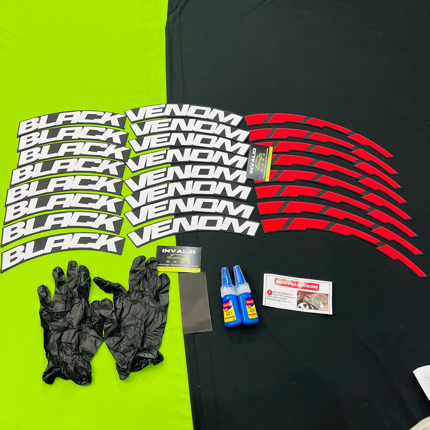 Car Tyre Stickers (Set of 8 for 4 Tyres)