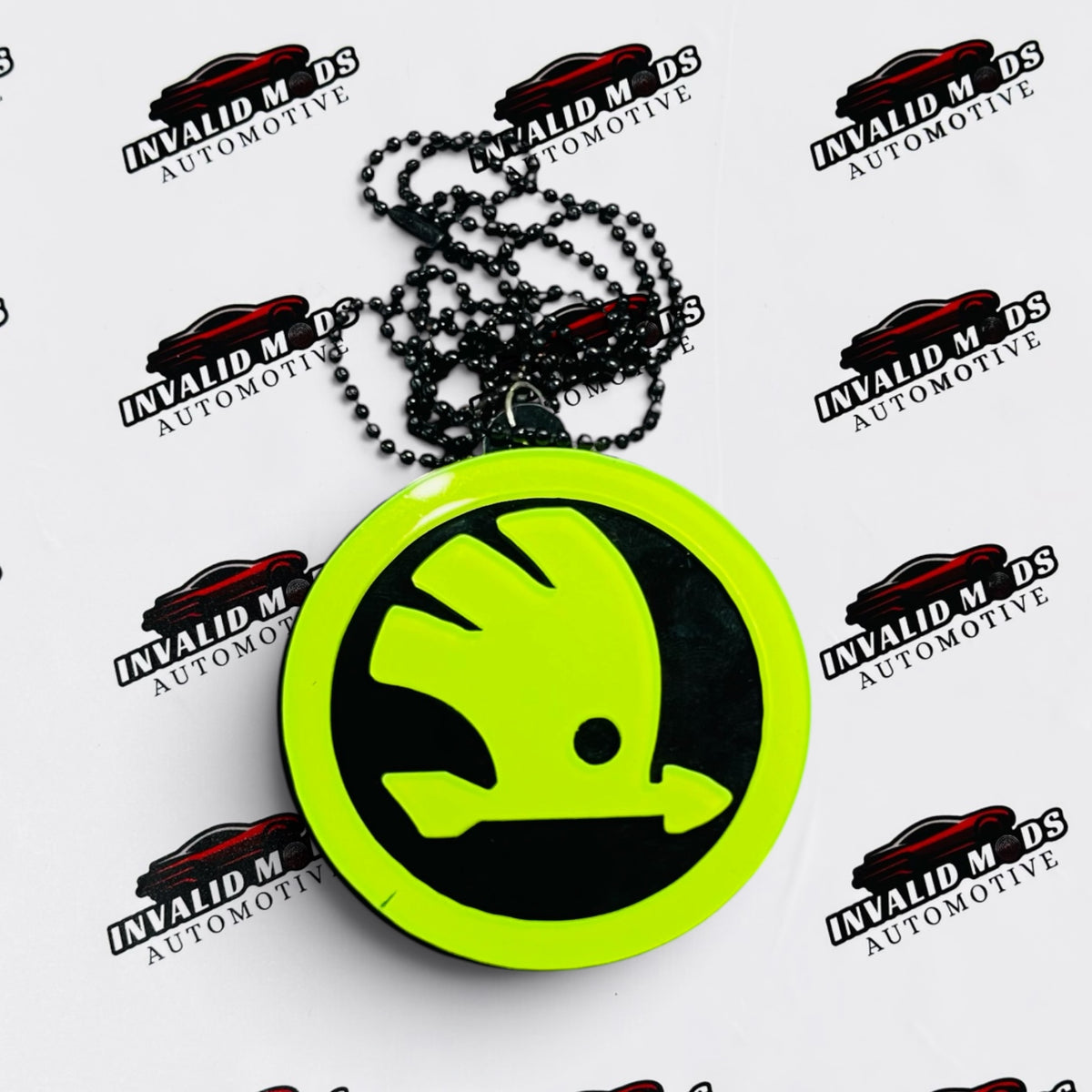 Neon Fluorescent Car Mirror Hanging for All Cars – Stylish Car Interior Accessory