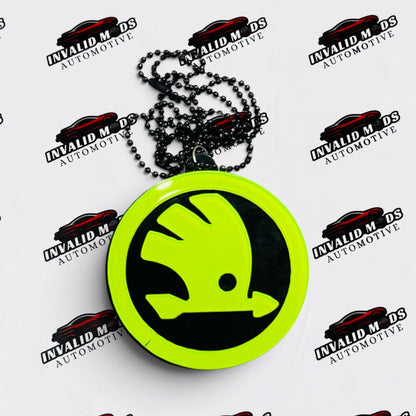 Neon Fluorescent Car Mirror Hanging for All Cars – Stylish Car Interior Accessory