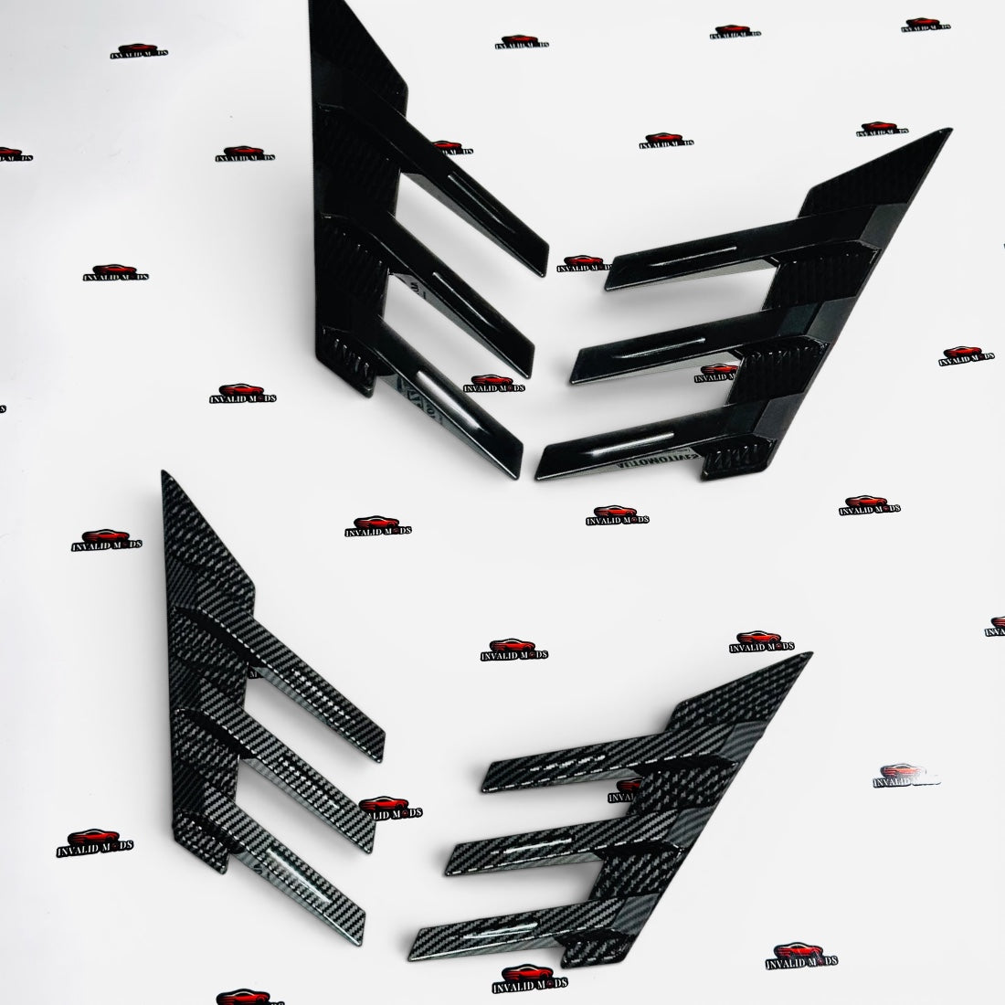 Universal Rear Windshield Spoiler Fins | Roof Window Air Splitters in Multiple Colors