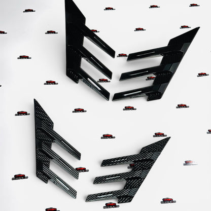 Universal Rear Windshield Spoiler Fins | Roof Window Air Splitters in Multiple Colors