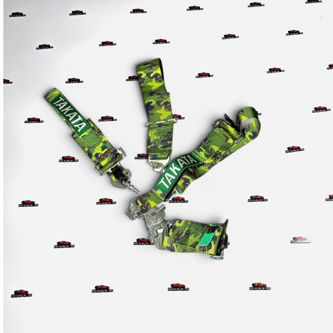 TAKATA 4-Point Racing Seat Belt Harness | Premium Camouflage Edition Universal Fit