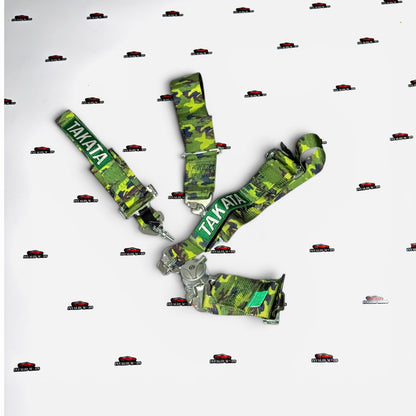 TAKATA 4-Point Racing Seat Belt Harness | Premium Camouflage Edition Universal Fit