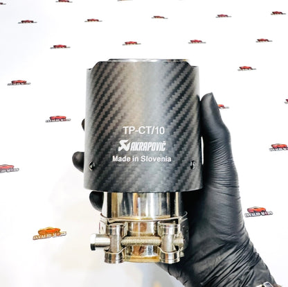 Akrapovic-Style Matte Carbon Fiber Exhaust Tip – Single Outlet Performance Upgrade