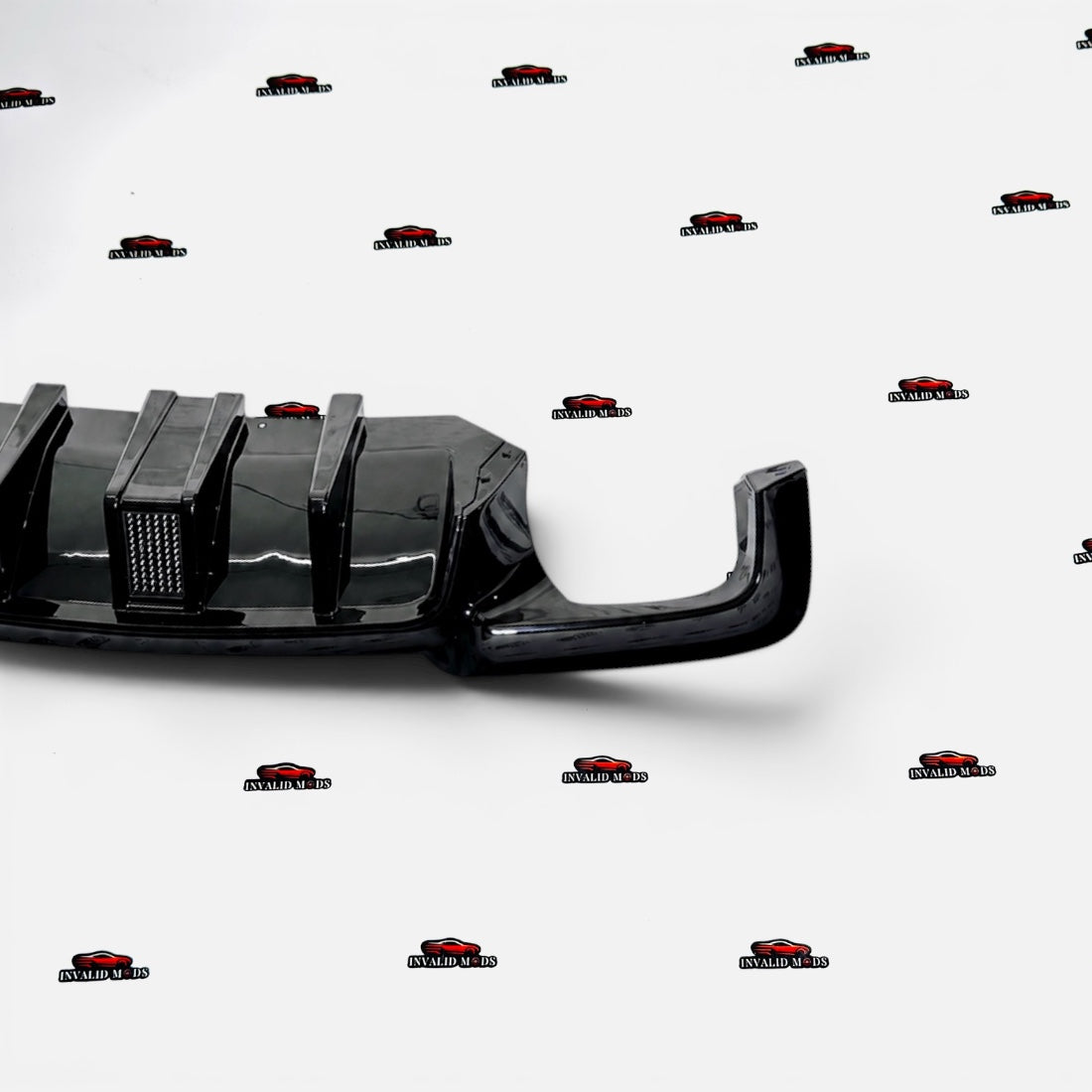 BMW F10 M5 Style Rear Diffuser with F1 LED Light | Sporty Rear Bumper Upgrade