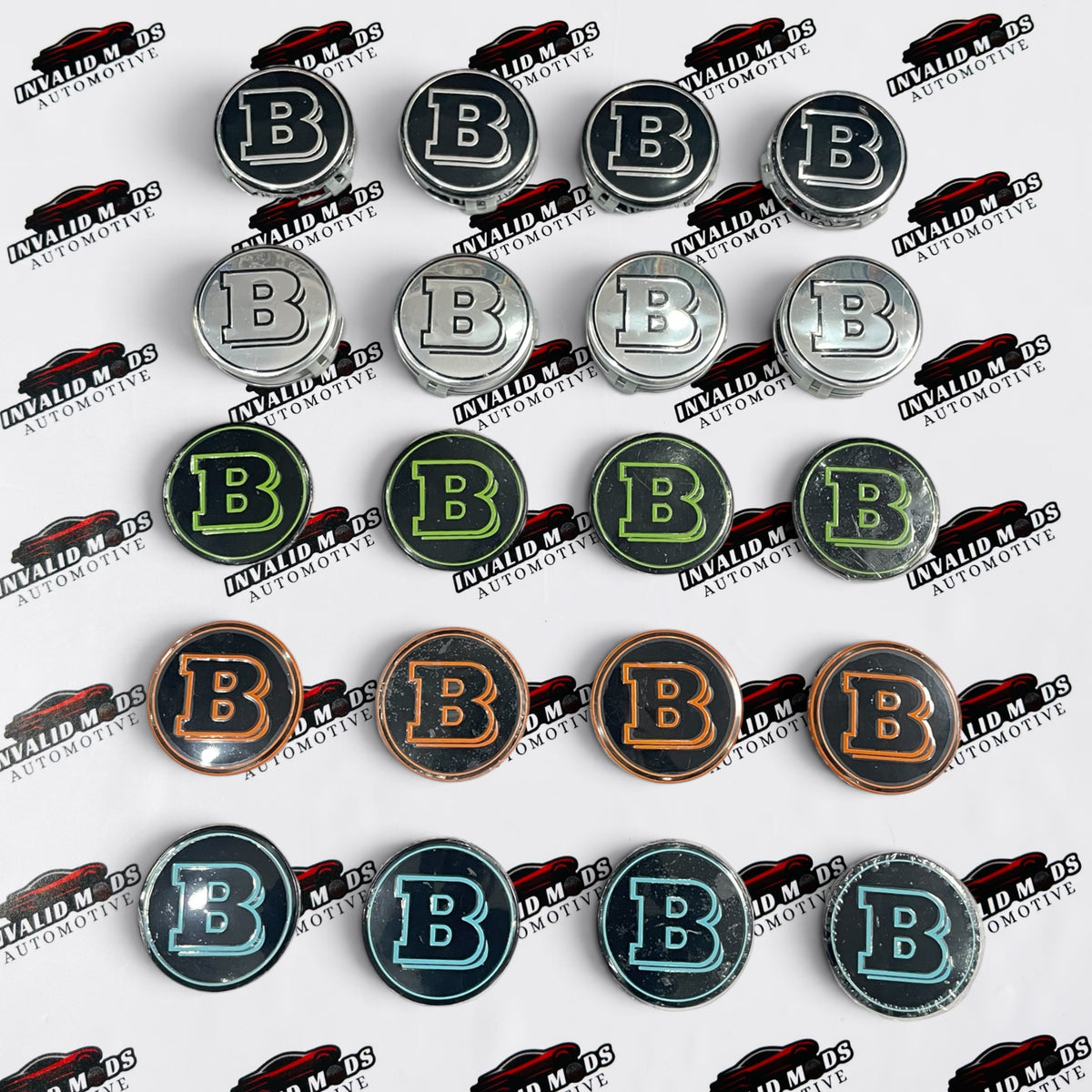 Mercedes-Benz BRABUS Style Wheel Center Caps | Outer Diameter (76.6mm) | Set of 4