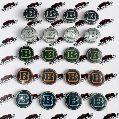 Mercedes-Benz BRABUS Style Wheel Center Caps | Outer Diameter (76.6mm) | Set of 4