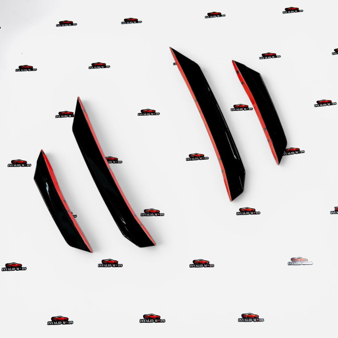 Front Bumper Canards Set of 4 | BMW 3 Series G20 & G26 | Gloss Black Aero Splitter Fins
