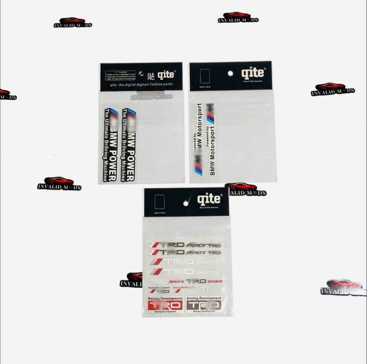 BMW M, AMG & TRD Sticker Set – Performance Vinyl Car Decals with BMW Power Branding