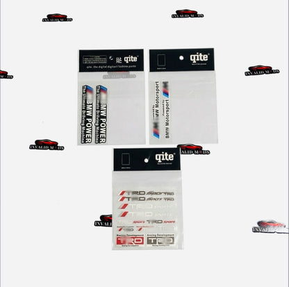 BMW M, AMG & TRD Sticker Set – Performance Vinyl Car Decals with BMW Power Branding