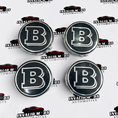 Mercedes-Benz BRABUS Style Wheel Center Caps | Outer Diameter (76.6mm) | Set of 4